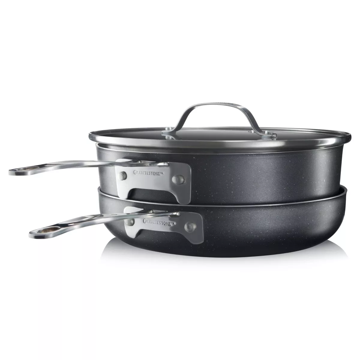 Granitestone Diamond Stackable 10pc Cookware Set
