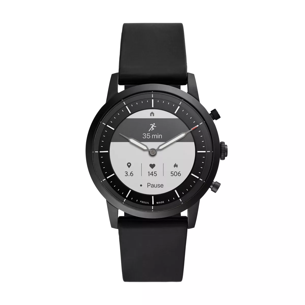 Fossil Hybrid Smartwatch HR Collider 42mm - Black with Black Silicone