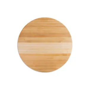 John Boos R18 R Board Wooden 18 Inch Diameter 1.5 Inch Thick Reversible Round Circular Carving Cutting Board, Maple Wood