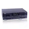 Pyle PT-659DU Dual Stereo Cassette Deck Music Media Player with Tap USB to MP3 Converter, Black