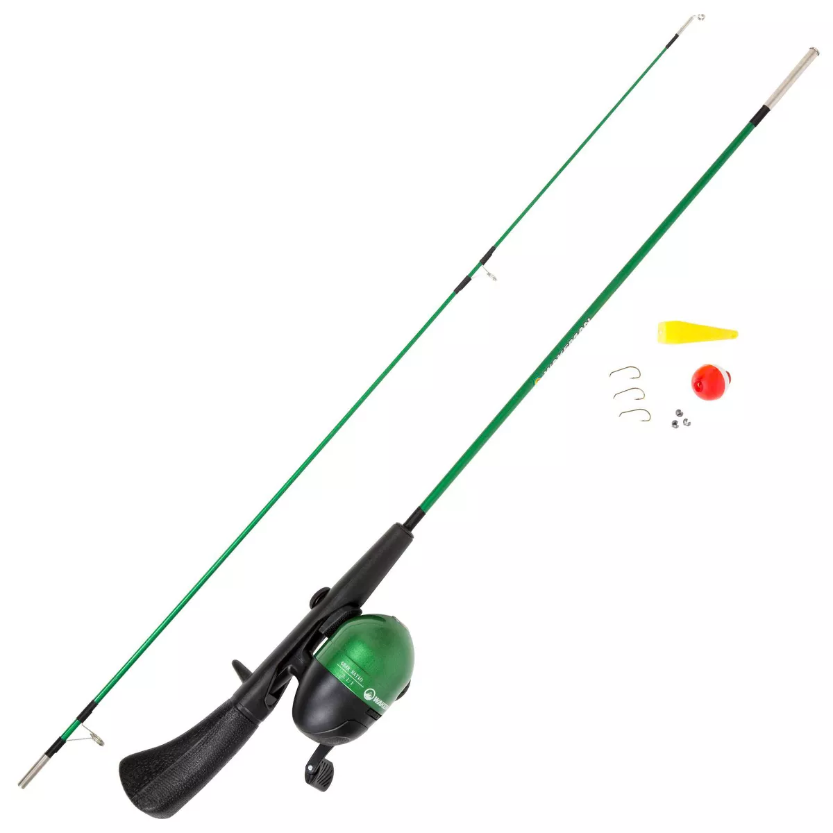 Wakeman Spawn Series Kids' Spincast Combo and Tackle Set - Green