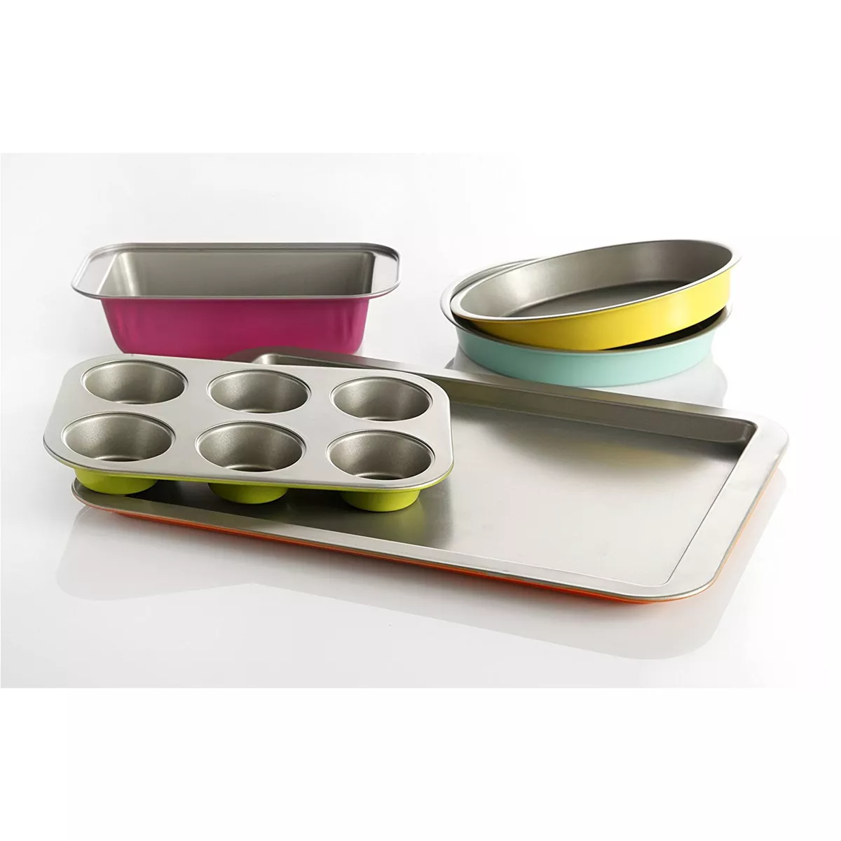 Gibsone Home Color Splash Lyneham 5 pc Carbon Steel Bakeware Set
