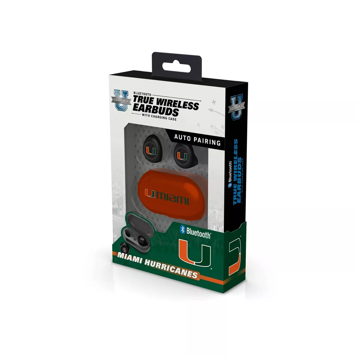 NCAA Miami Hurricanes True Wireless Bluetooth Earbuds