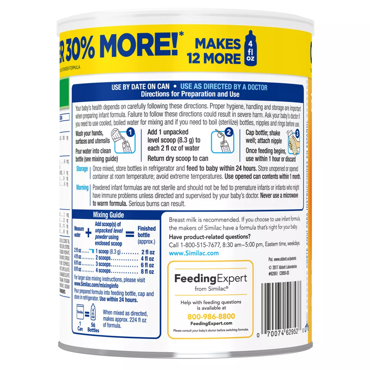Similac Sensitive for Fussiness and Gas Infant Formula with Iron Powder - 29.8oz