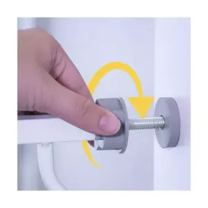 Regalo Extra Tall Easy Step Metal Walk Through Baby Gate - White