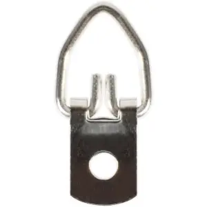 100 D Ring Picture Hangers with 100 Screws, 1 Hole (3/16 x 5/8 inch, 200 Pieces)