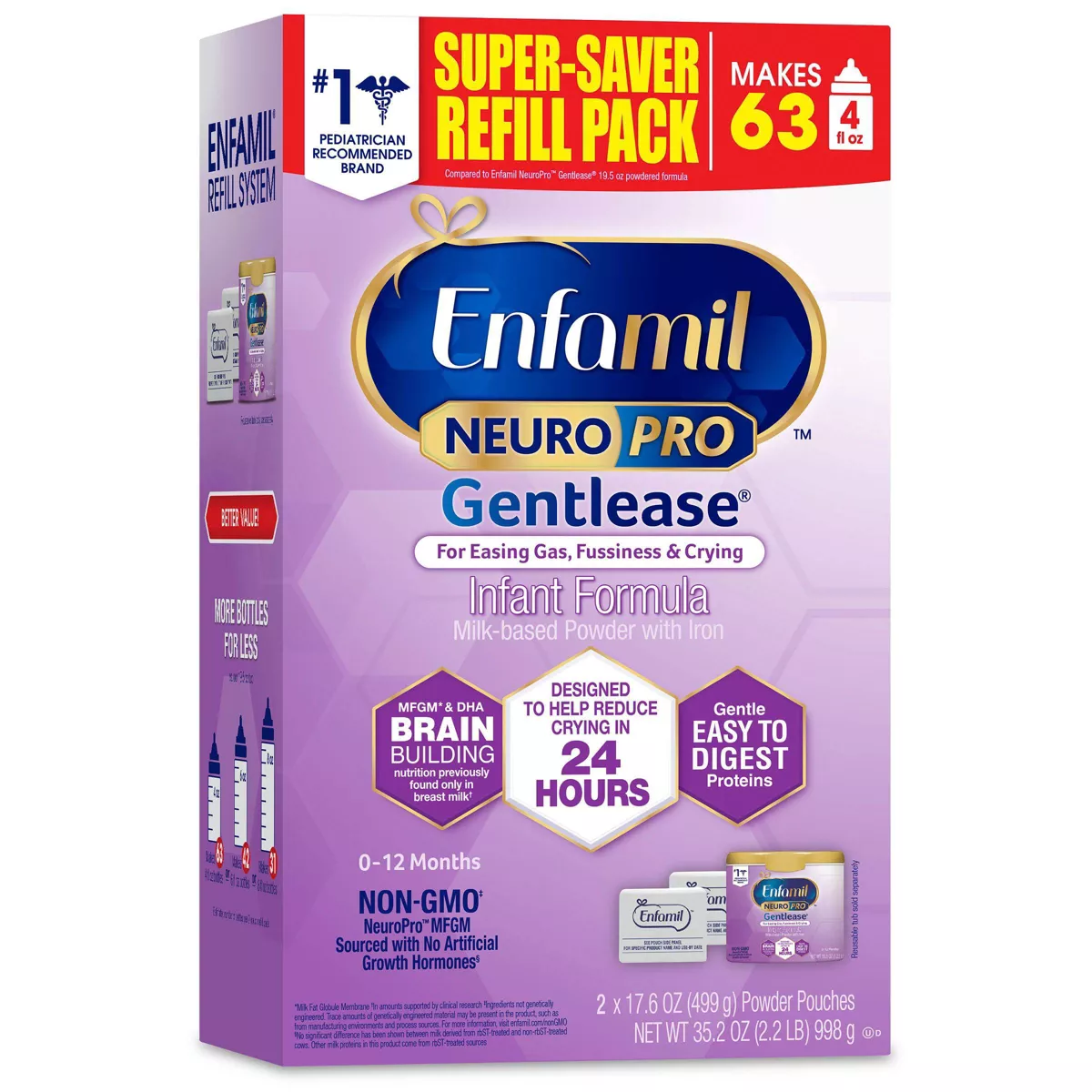 Enfamil NeuroPro Gentlease Formula Powder XL Refill Box - 35.2oz