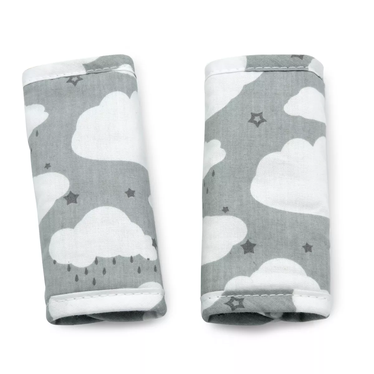 GO By Goldbug Clouds Duo Head Support And Strap Cover Set For Car Seat, Stroller, Bouncer