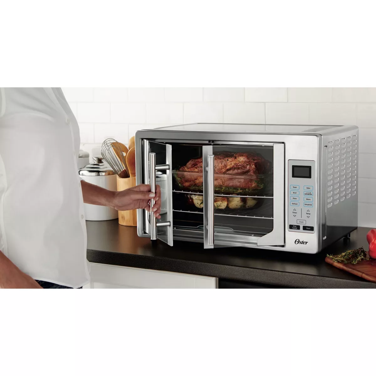 Oster French Door Digital Toaster Oven - Silver