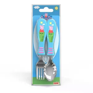 Peppa Pig Kids 2pc Silverware Set Blue/Pink - Zak Designs