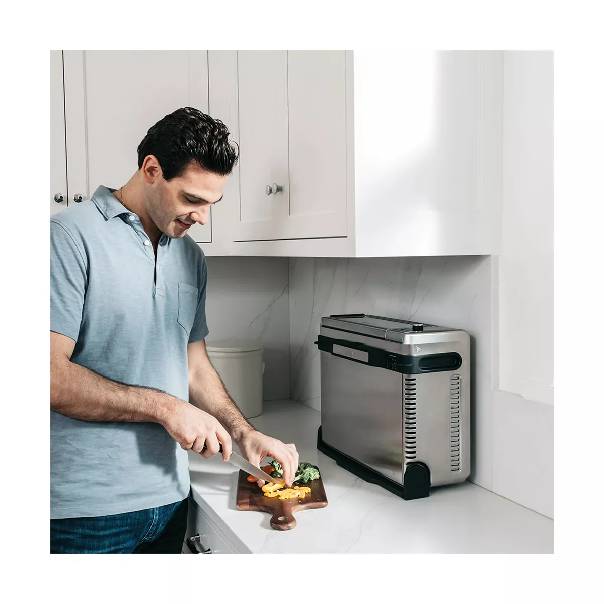 Ninja Foodi 8 in 1 1800 Watt Compact Digital Countertop Pan Toaster Oven Versatile Kitchen Appliance, Stainless Steel (Certified Refurbished)