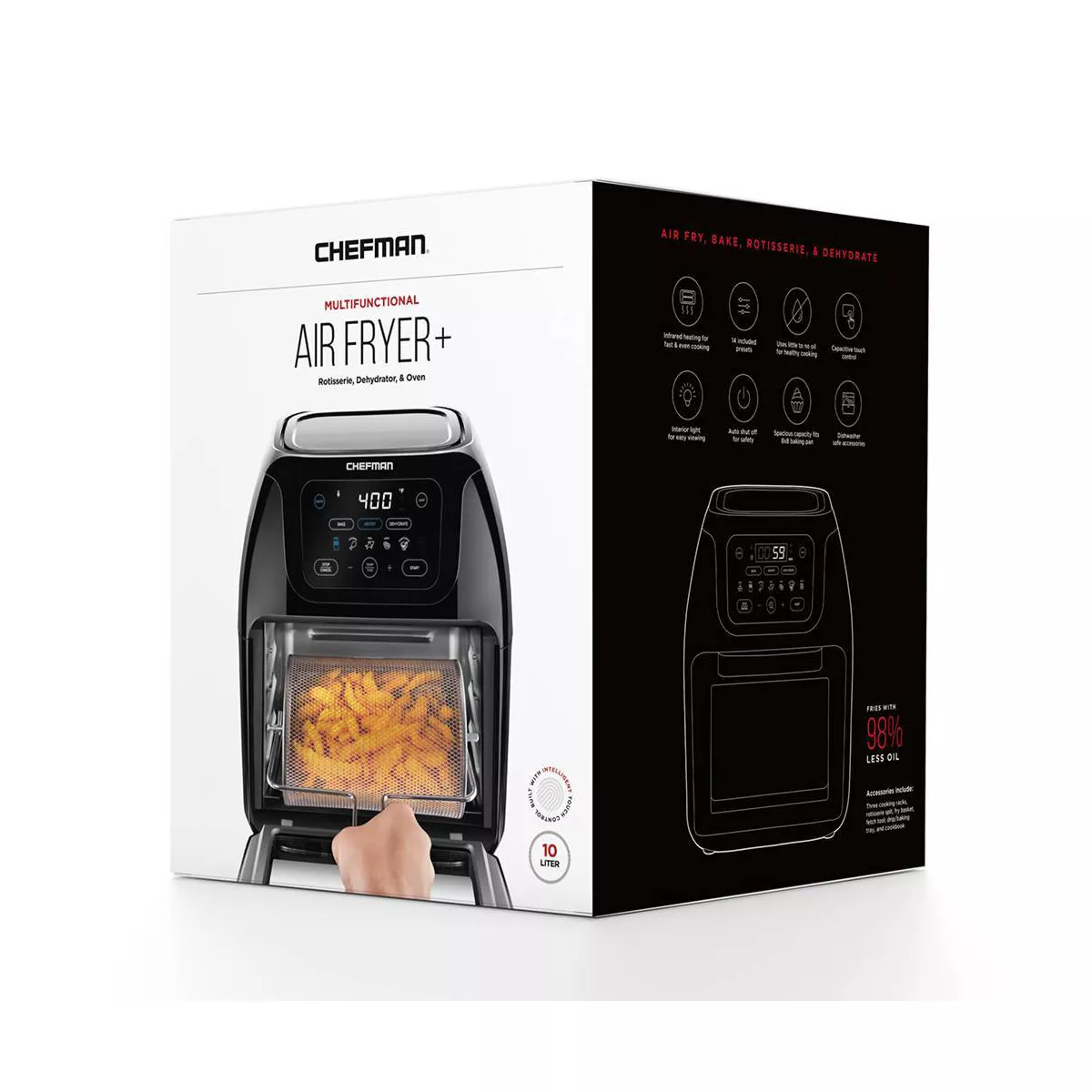 Chefman 10qt Multi-function Air Fryer - RJ38-10-RDO-V2
