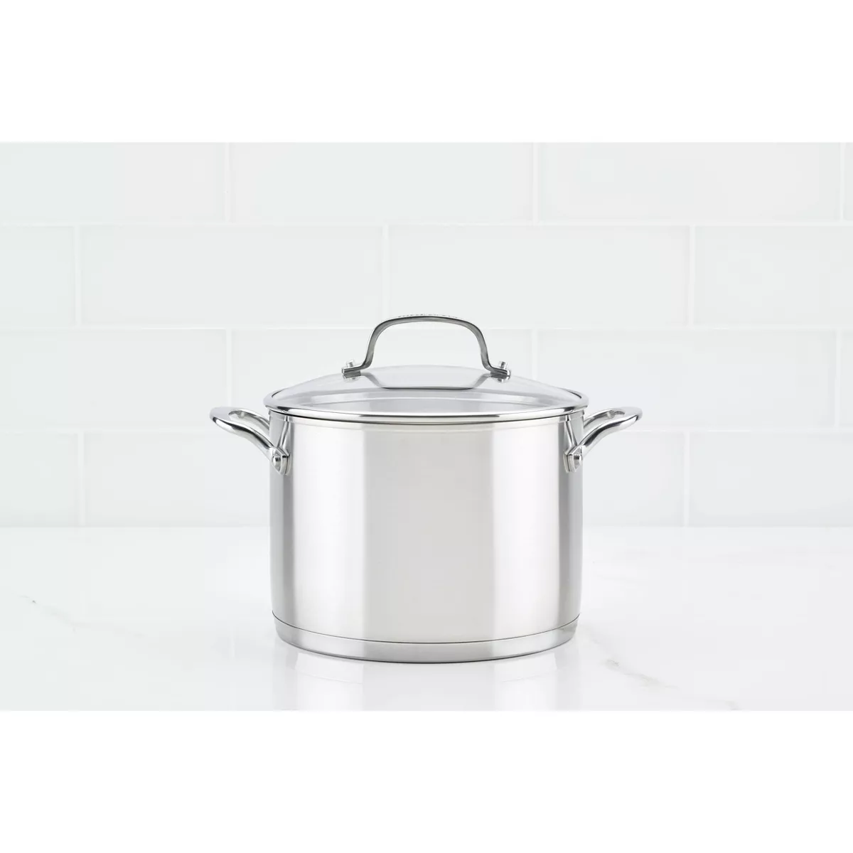 KitchenAid 3-Ply Base Stainless Steel 8qt Stockpot with Lid