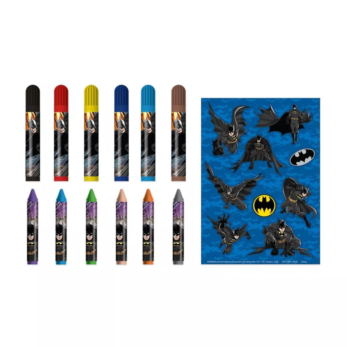 Innovative Designs DC Batman Activity Egg Craft Kit | Coloring Pages | Stickers | Markers | Crayons