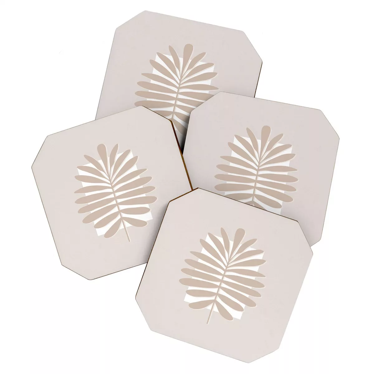 4pk Alisa Galitsyna Tropical Leaves Coasters - society6