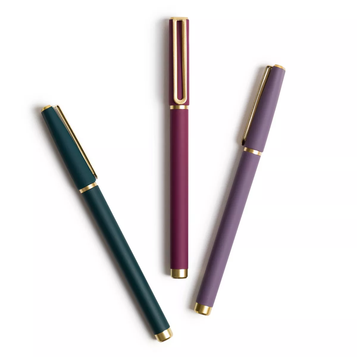 6pk Felt Tip Pens Soft Touch Catalina Emerald/Maroon/Purple Black Ink - U Brands