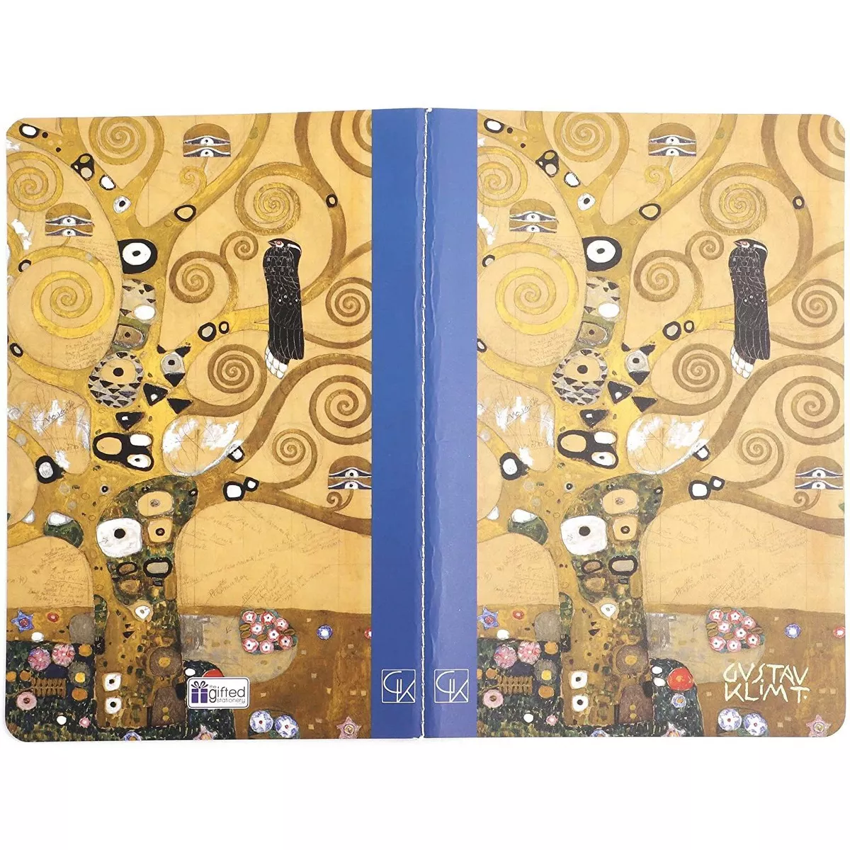 The Gifted Stationary 6-Pack Soft Cover Journal, Lined Diary, Gustav Klimt Art (A5 Size, 40-Sheet each)