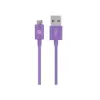 Monoprice USB Type-A to Micro Type-B Cable - 6 Feet - Purple | 2.4A, 22/30AWG - Select Series