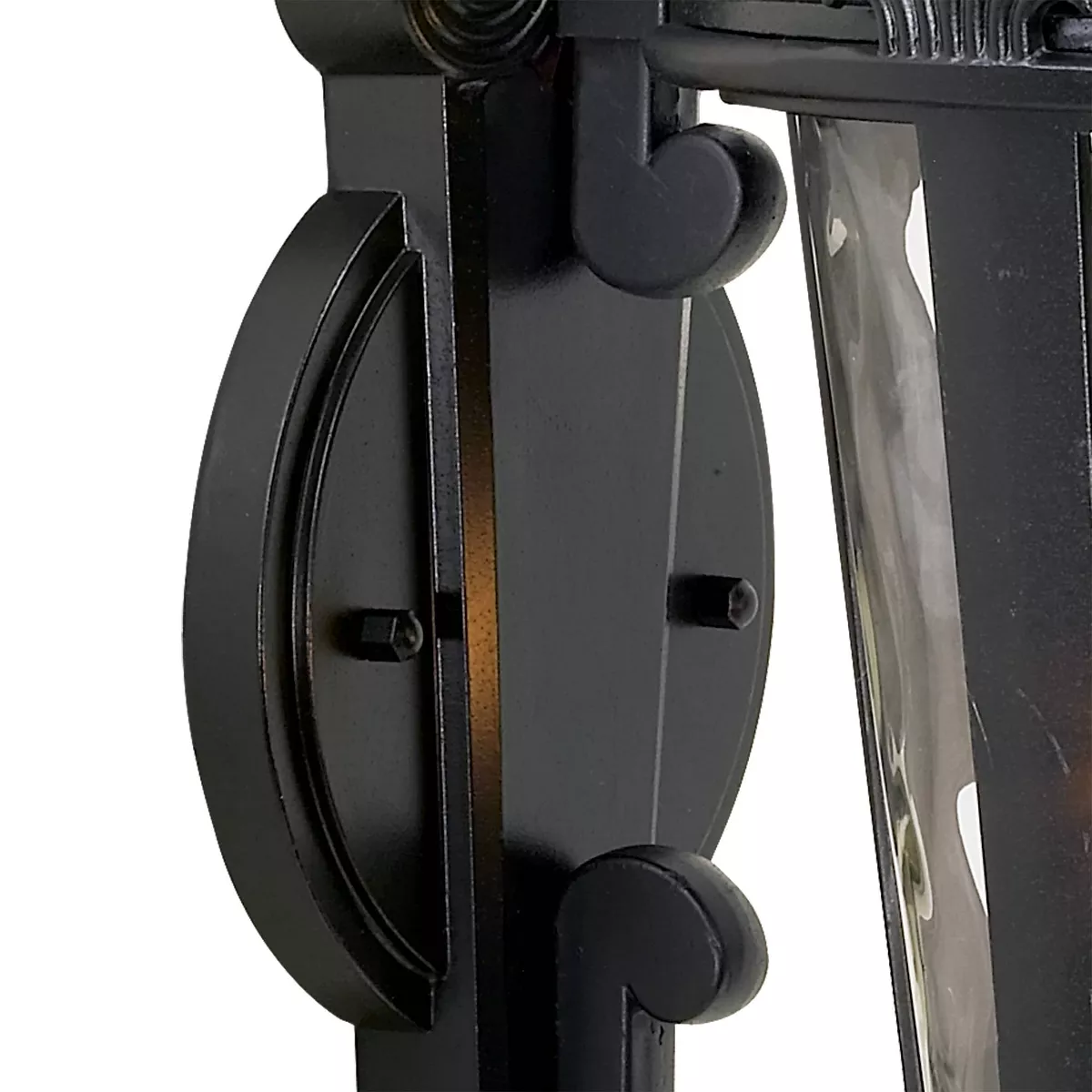 John Timberland Mediterranean Outdoor Wall Light Fixture Black Scroll Arm 21 1/2