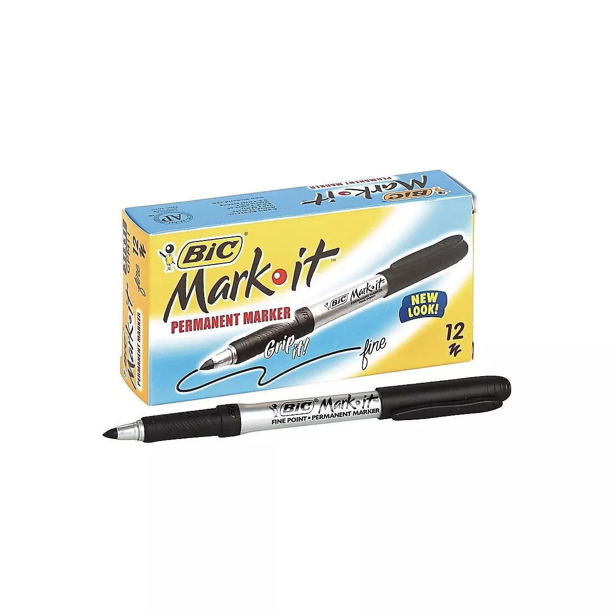 BIC Marking Permanent Marker, Fine Point, Black GPM11BLK