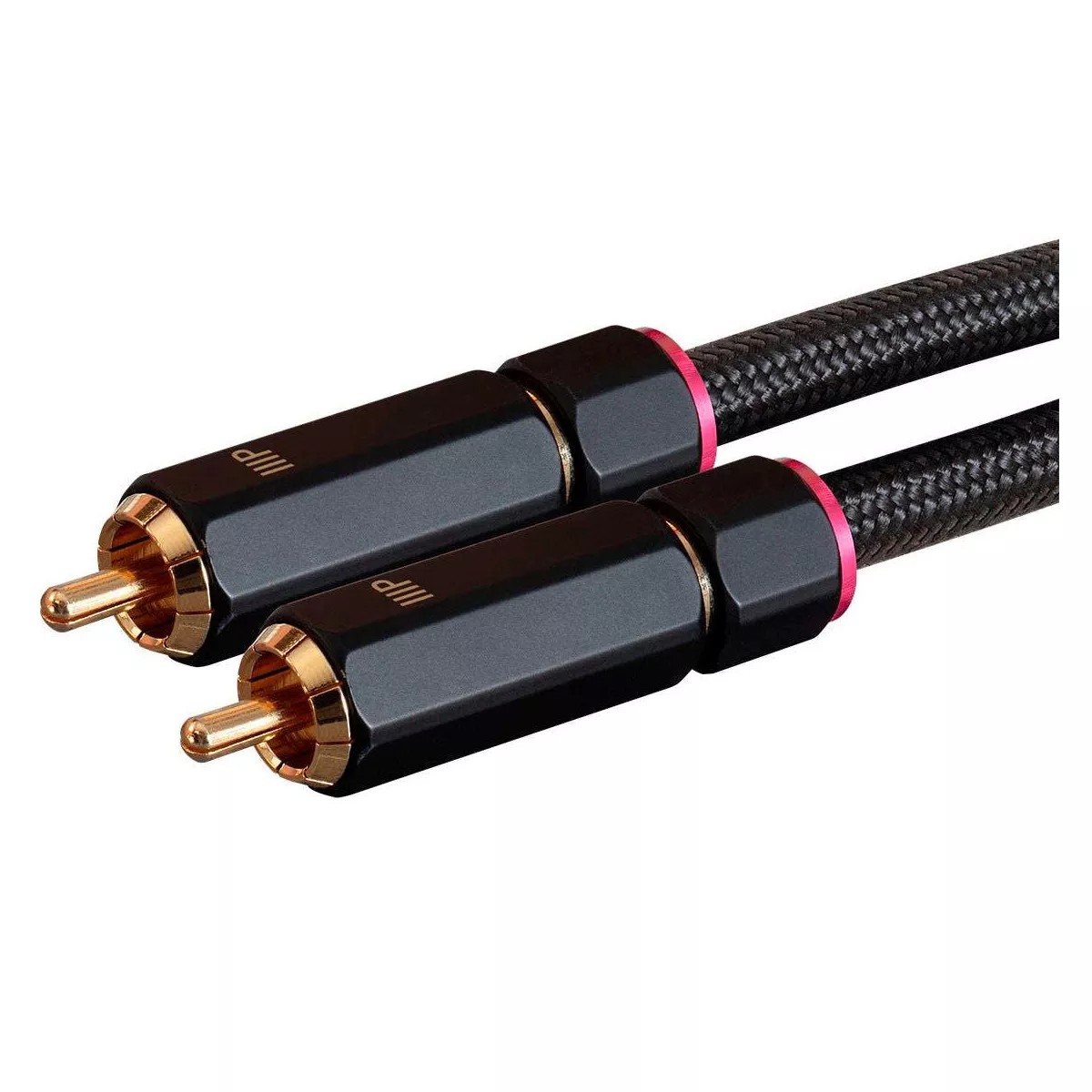Monoprice 3.5mm to 2-Male RCA Adapter Cable - 6 Feet - Black, Gold Plated Connectors, Double Shielded With Copper Braiding - Onix Series
