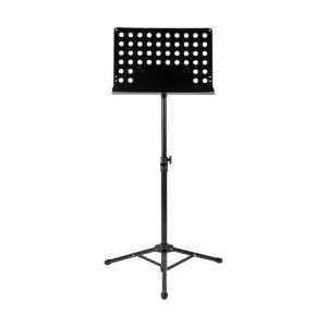 Musician's Gear Tripod Orchestral Music Stand Perforated Black - 2 Pack