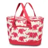 Zodaca Fashionable Large Cooler Bag, Red Elephant