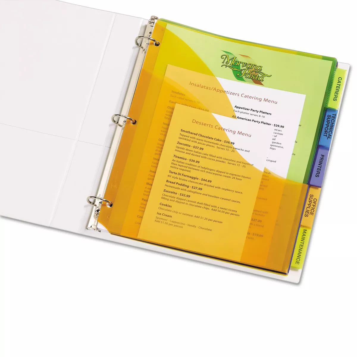 Avery Big Tab Plastic Dividers w/Three Pockets & Corner Lock 5-Tab 11 1/8 x 9 1/4 11273