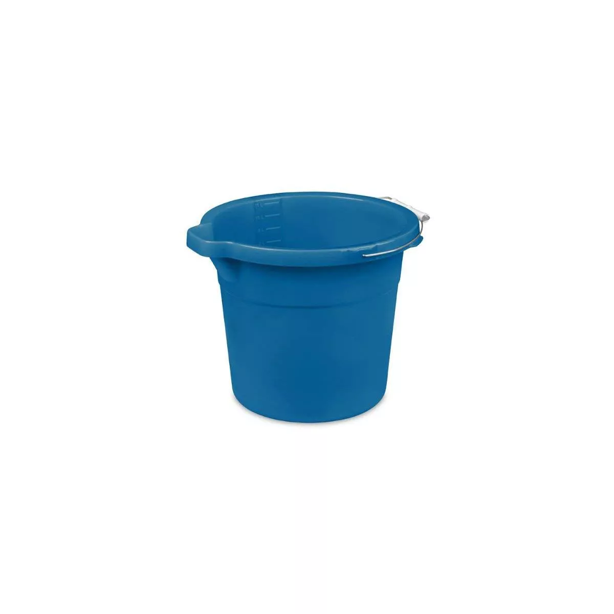 Sterilite Heavy-Duty Extra Large 18-Quart Easy Pour Spout Pail Bucket with Comfortable Grip Handle, Blue (6 Pack)