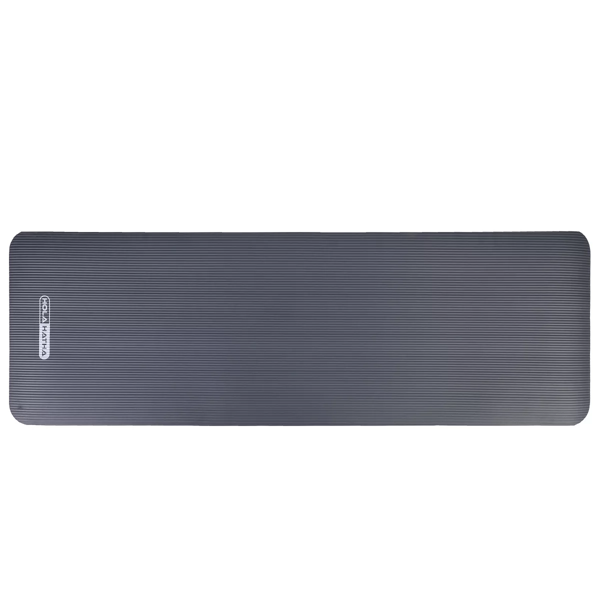 HolaHatha 72 Inch Tall x 24 Inch Wide High Density 0.5 Inch Thick Cushioned Non Slip Home Gym Exercise Yoga Mat Workout Equipment, Black
