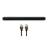Yamaha SR-B20ABL Sound Bar with Dual Built-In Subwoofers with 8K-10K 48Gbps HDMI Cable - 2.46 ft. (.75m)