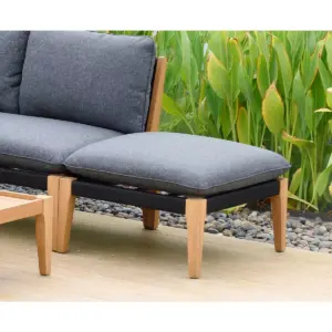 Verona 4pc Patio Conversation Set - Black - Amazonia