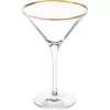 8oz 6pk Glass Martini with Gold Rim Drinkware Set - Stolzle Lausitz