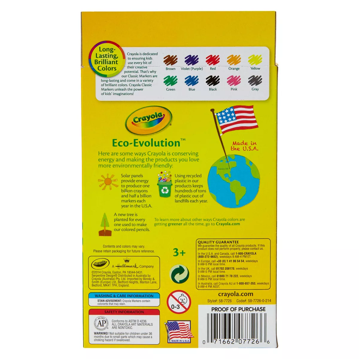 Crayola 10ct Fine Line Markers Classic Colors