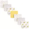 Hudson Baby Infant Cotton Flannel Receiving Blankets Bundle, Bee, One Size