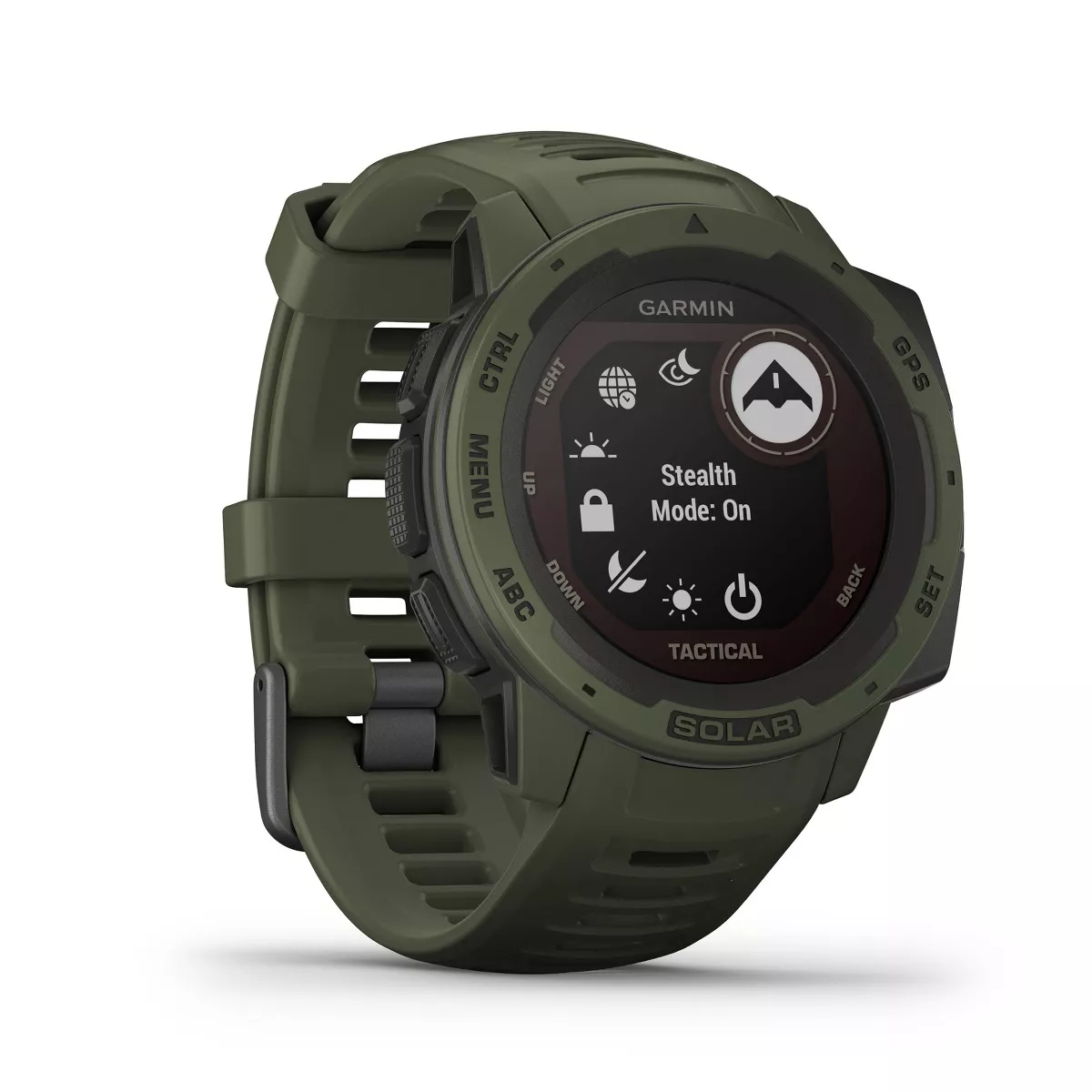 Garmin Instinct Solar Tactical Moss Rugged GPS Smartwatch with Solar Charging
