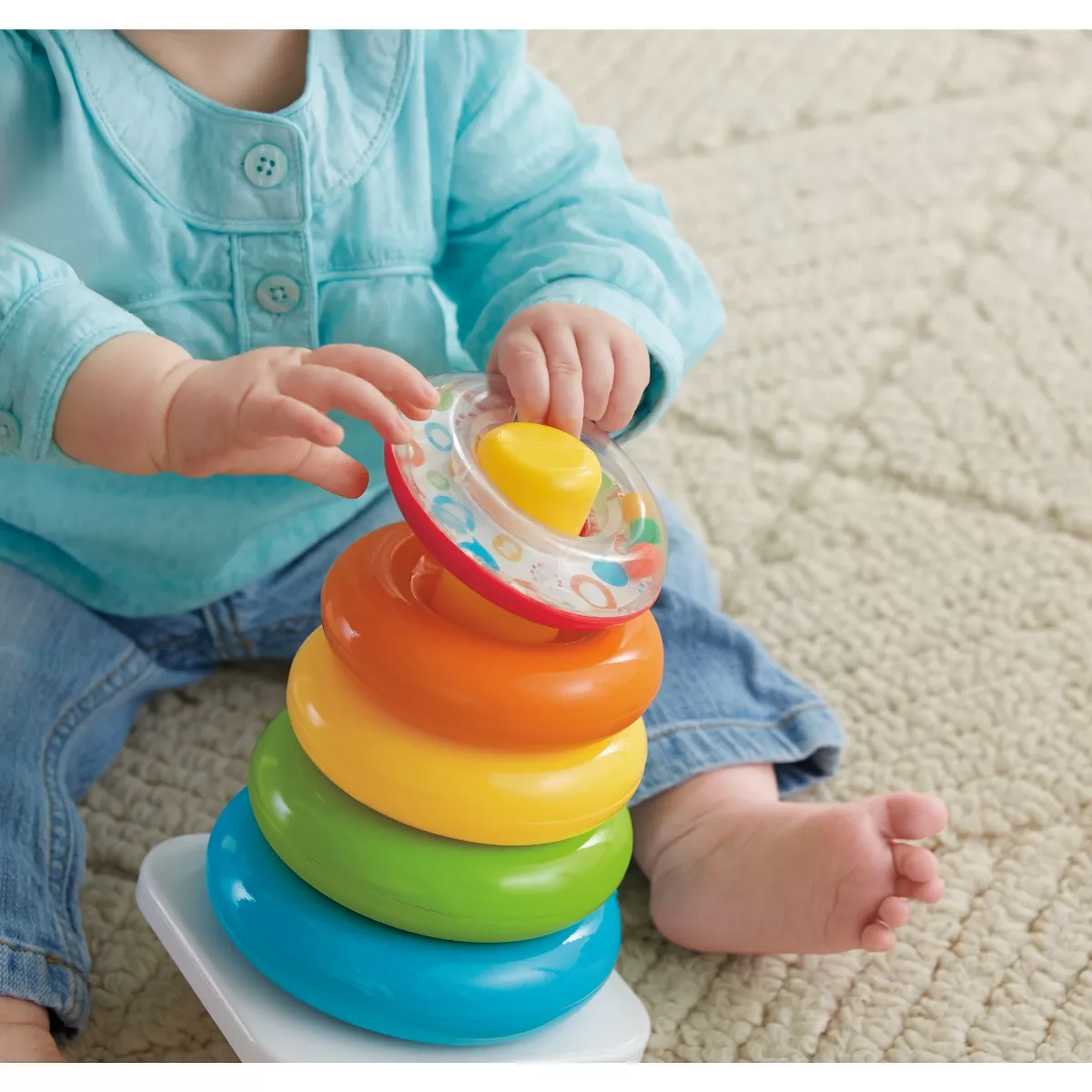 Fisher-Price Rock-a-Stack Sleeve Infant Stacking Toy