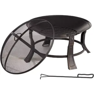 John Timberland Black Iron Outdoor Fire Pit Round 24