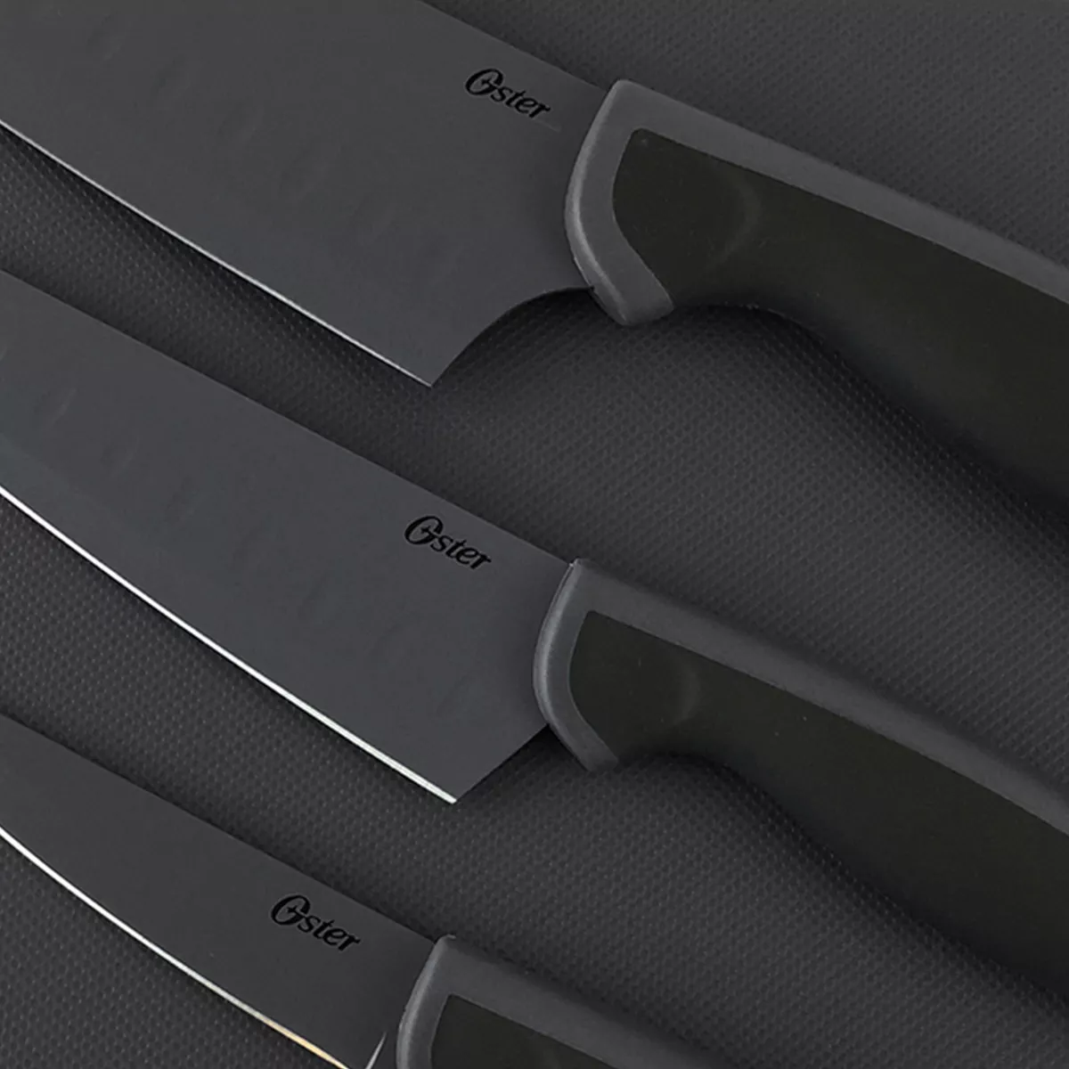 Oster Slice Craft 4 Piece Cutlery Knife Set with Cutting Board in Black