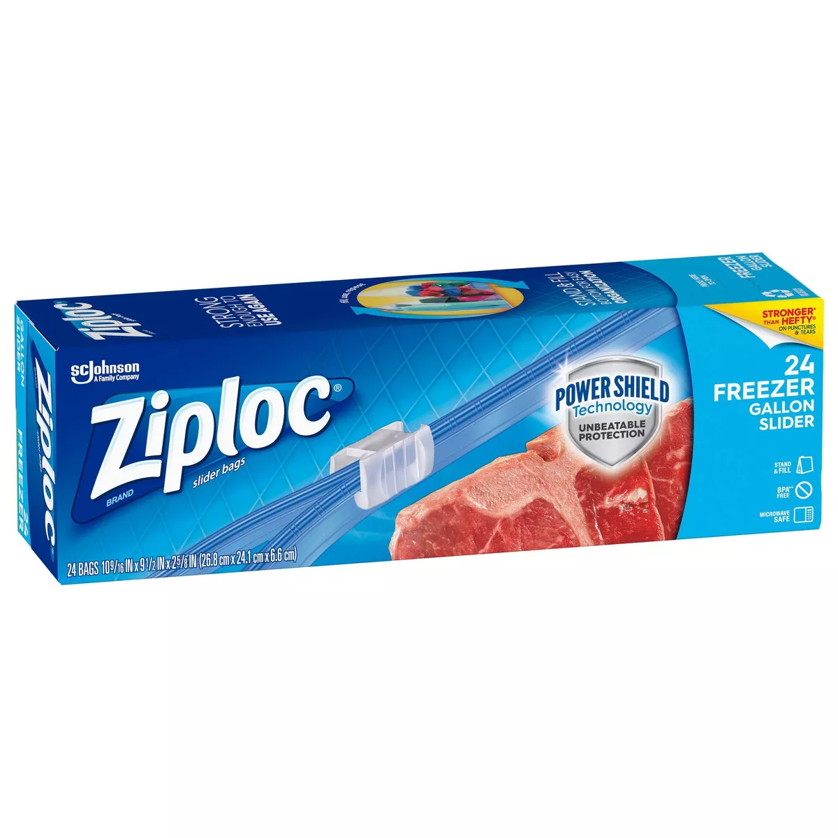 Ziploc Slider Freezer Gallon Bag - 24ct