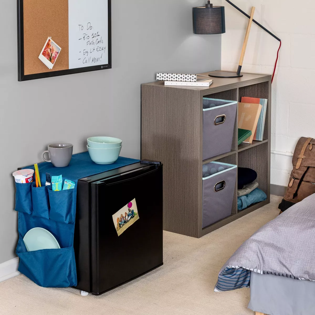 Honey-Can-Do Mini Fridge Caddy Blue