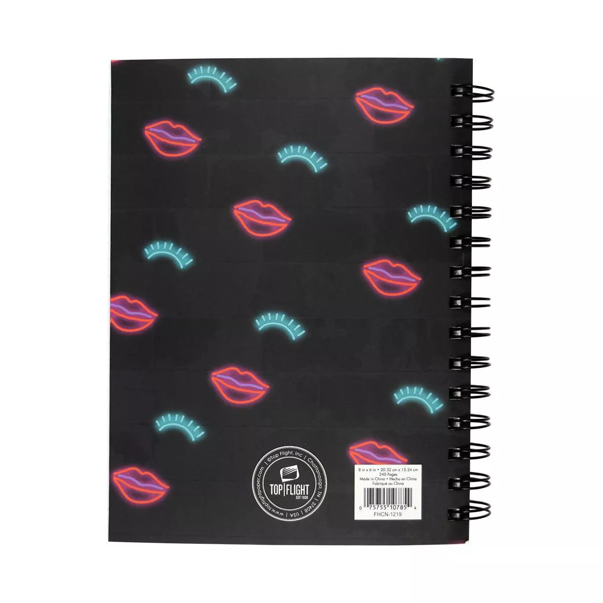 Lined Journal Neon Sign Spiralbound Hello Fabulous - Top Flight
