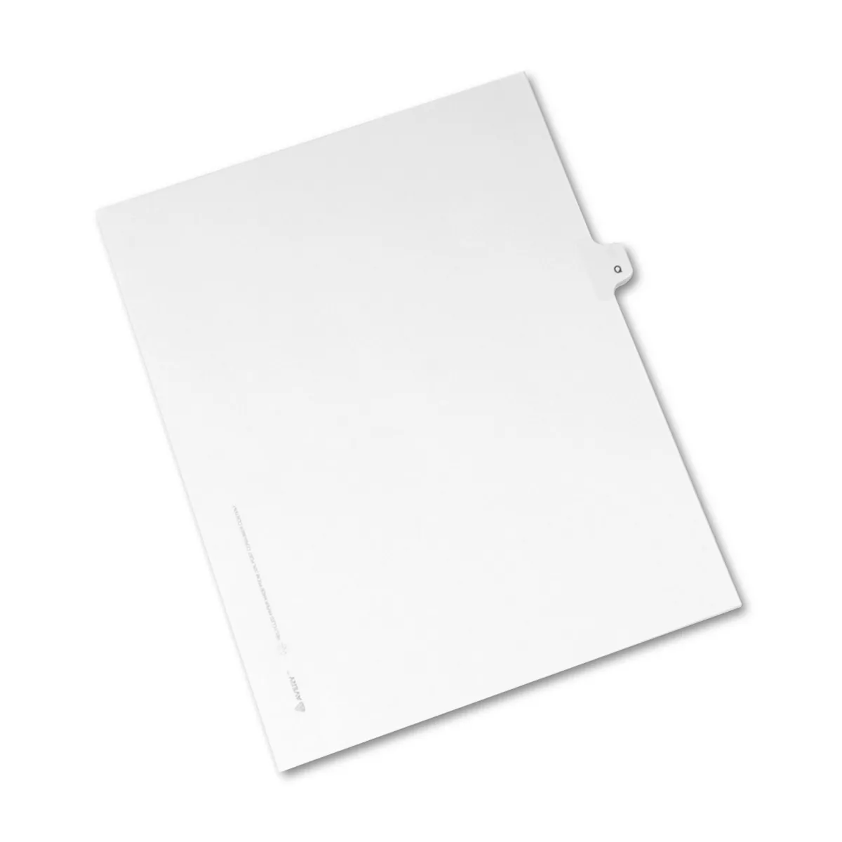 Avery-Style Legal Exhibit Side Tab Dividers 1-Tab Title Q Ltr White 25/PK 01417