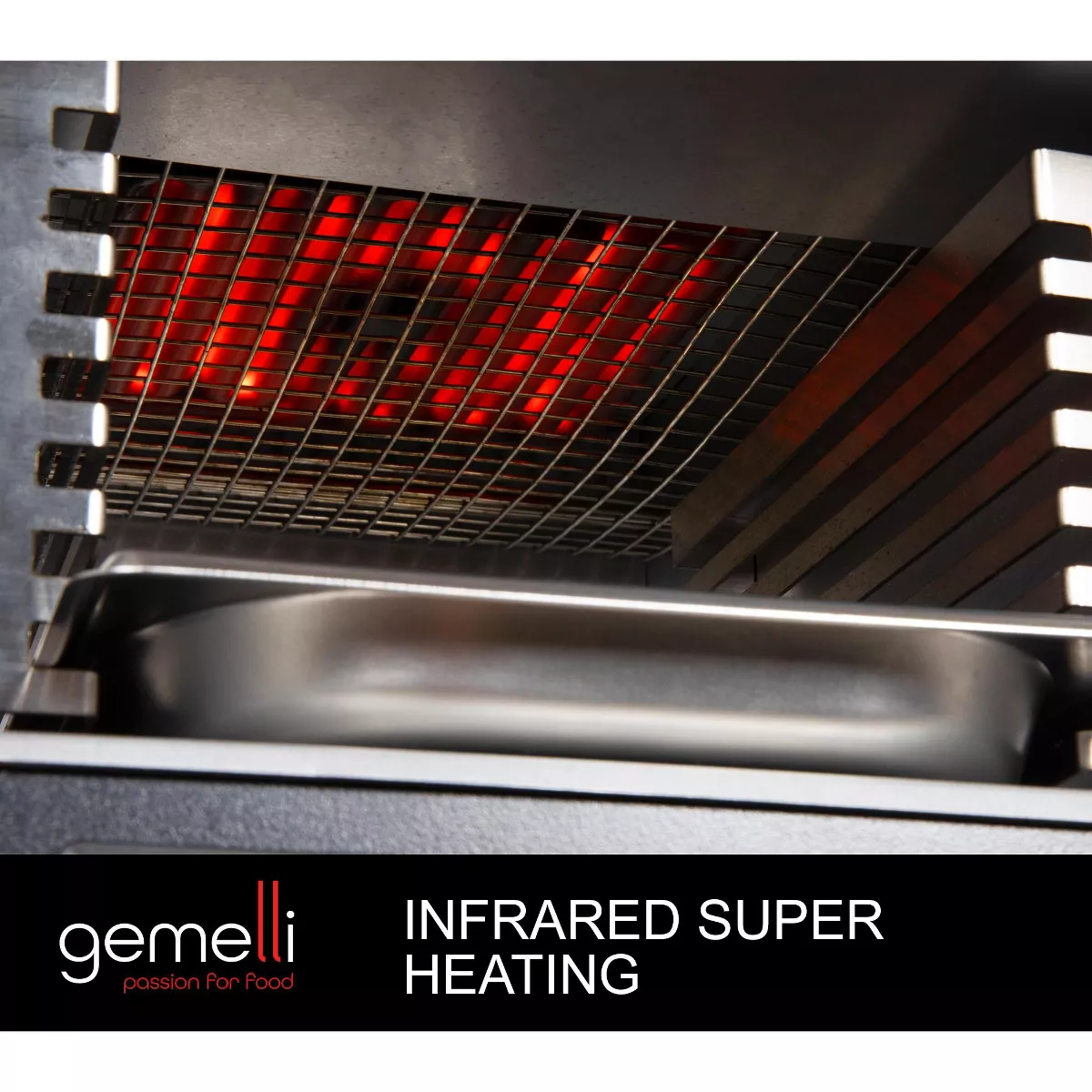 Gemelli Gourmet Steak Grille (1600 Watt), Infrared Superheating Up to 1560 Degrees, Electric Grill (Black)