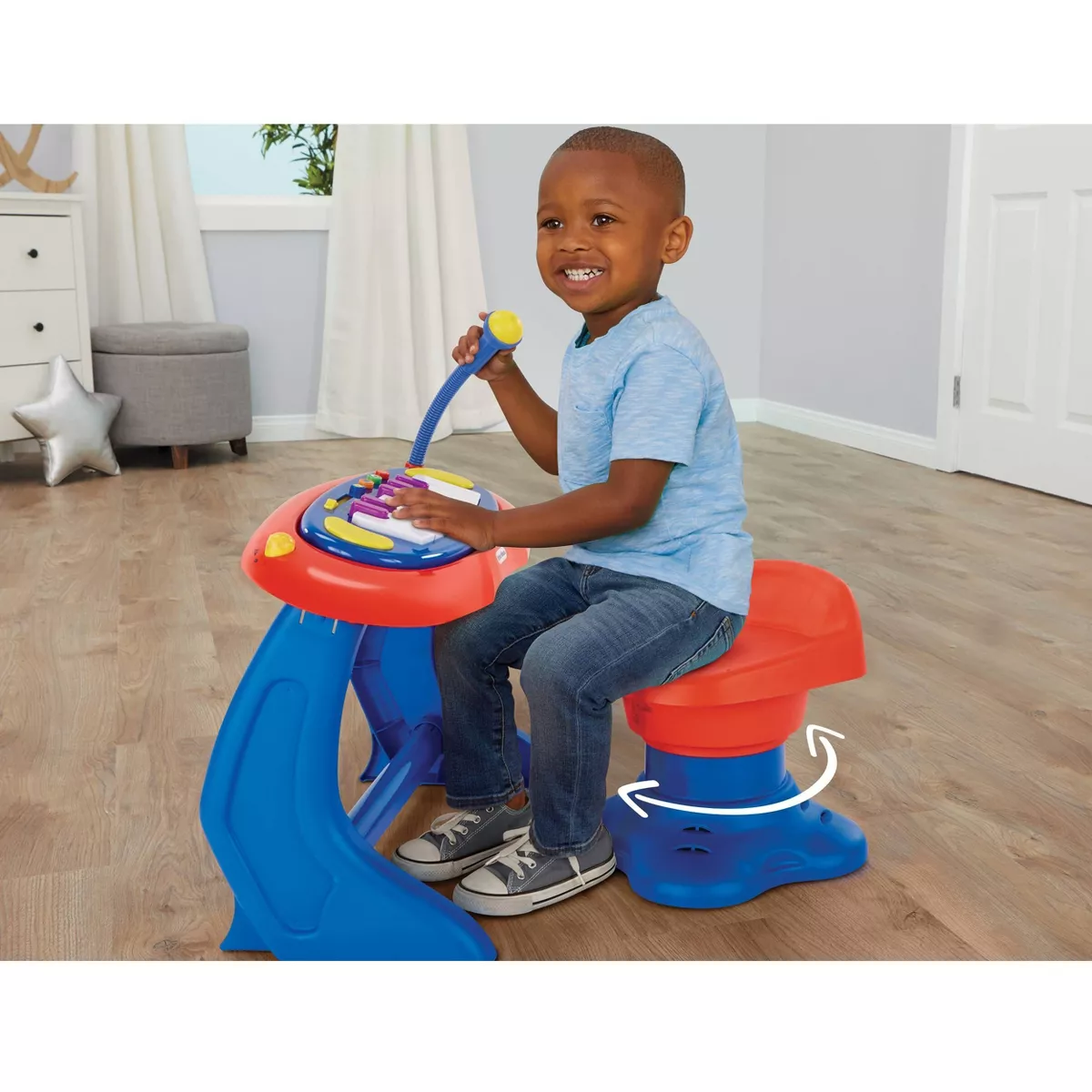 Little Tikes Sing-a-long Piano Musical Station Keyboard with Working Microphone