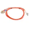 Monoprice Fiber Optic Cable - 2 Meter - Orange | LC to SC OM1, 62.5/125 Type, Multi Mode, Duplex