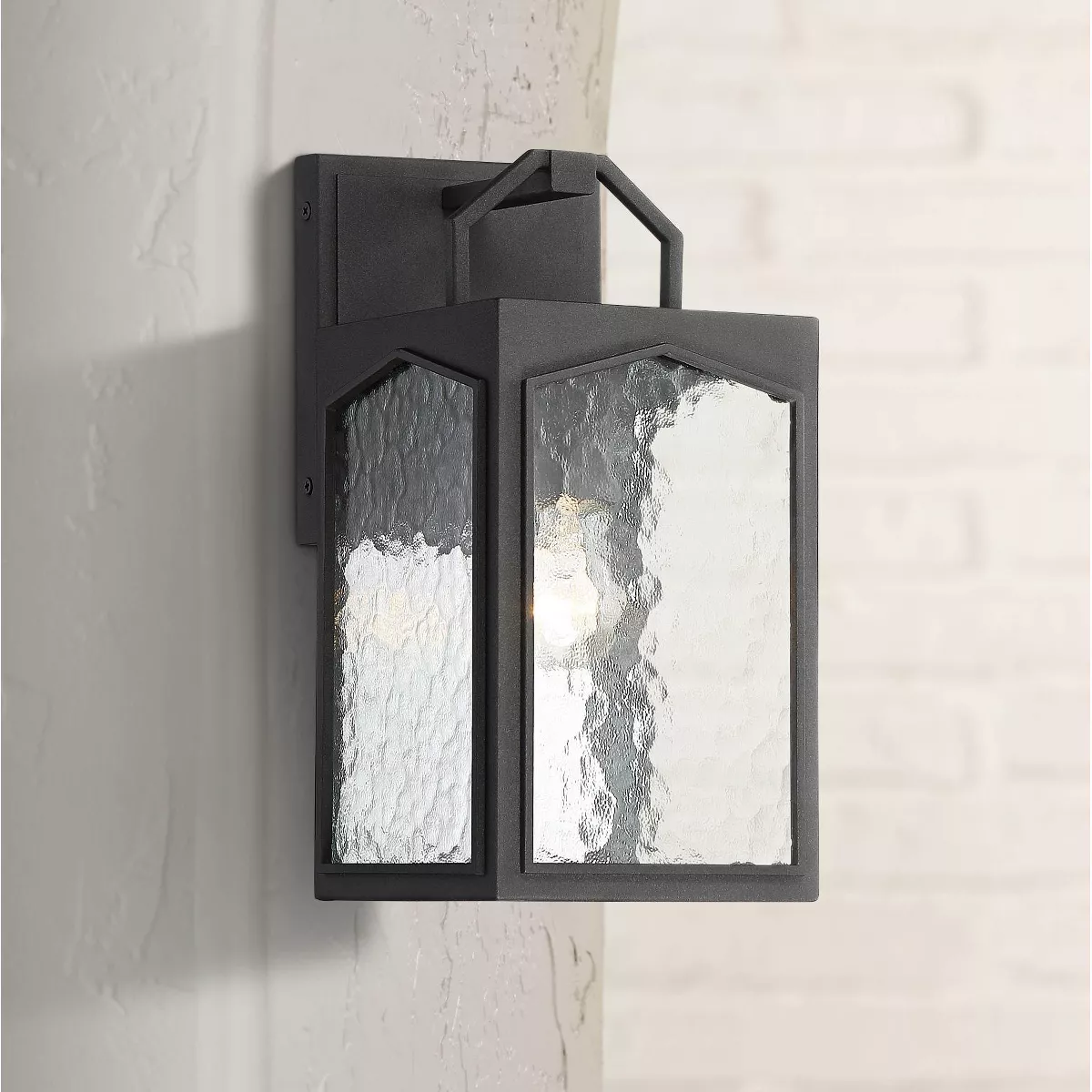360 Lighting Outdoor Wall Light Fixture Black 12 1/2
