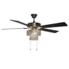 52" 5-Blade LED Olivia Beaded Braid Wedding Band Lighted Ceiling Fan - River of Goods