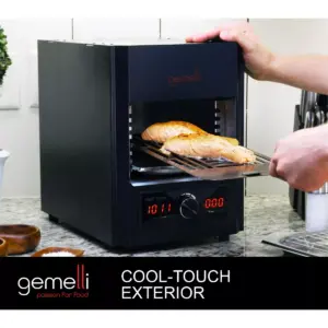 Gemelli Gourmet Steak Grille (1600 Watt), Infrared Superheating Up to 1560 Degrees, Electric Grill (Black)