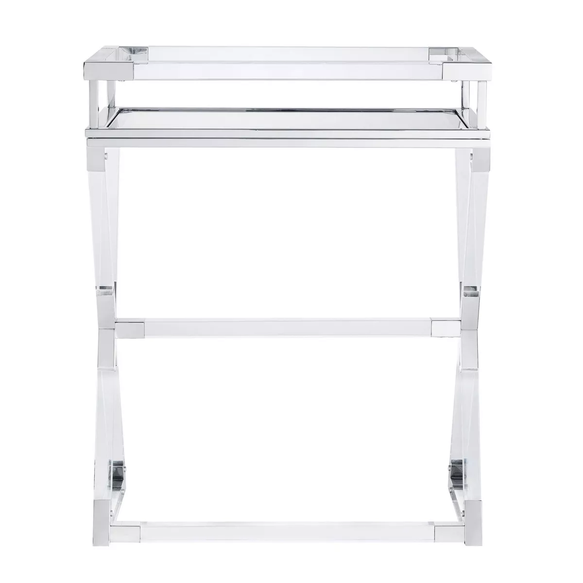 Brierlyn Serving Tray Table Nickel - Aiden Lane